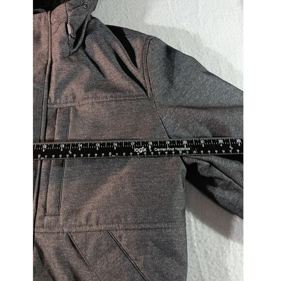 Levi’s Sherpa Lined Hooded Jacket Men’s S Gray Winter Coat Warm Zip Up Workwear - Picture 4 of 7